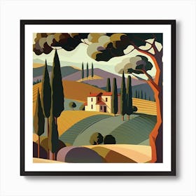 Mediterranean countryside 2 Art Print