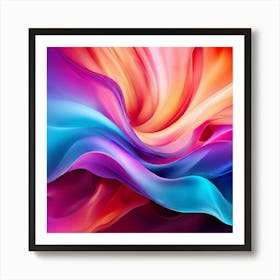 Vector Colorful Vibrant Dynamic Texture Gradient Pattern Design Artistic Creative Modern (1) Art Print