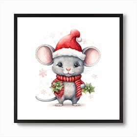 Santa Mouse 1 Art Print