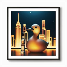 Duck In The City 1 Art Print