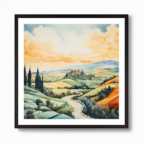 Chiaroscuro Canvas: Italian Aura Art Print