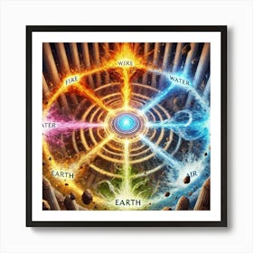 Elemental Convergence Array Harmonized Attack Art Print