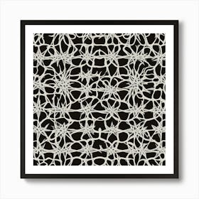 Abstract Black And White Pattern 3 Art Print