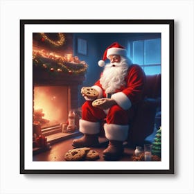 Christmas Santa 30 Art Print