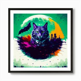 Cat In The City Art Print