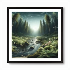 Forest In The Night Art Print