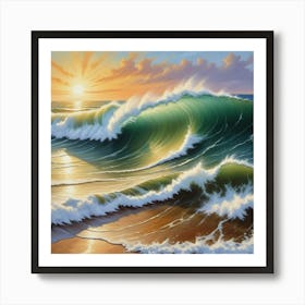 Sun Surf Art Print 2 Art Print