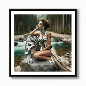 Woman In A Dress Art Print