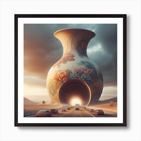 Vase In The Desert Art Print