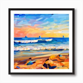 Abstract On The Beach Art Print