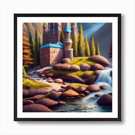 A beautiful and wonderful castle in the middle of stunning nature 7 Art Print