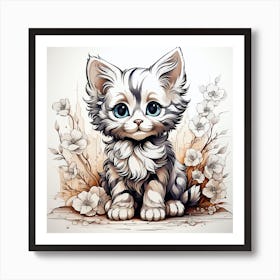 Cute Kitten 1 Art Print