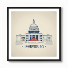 U S Capitol Building Art Print