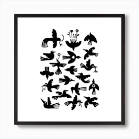 The Birds Square Art Print