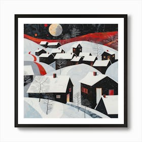 Winter Village 10 Art Print