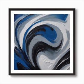 BB Borsa Blue & Black Storma Art Print