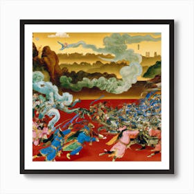 Battle Painting Depicting the Festival of Enormous Changes at the Last Minute 1 Art Print