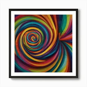 Colorful Spiral Abstract Background Art Print