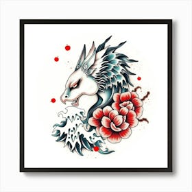 Japanese Dragon Art Print