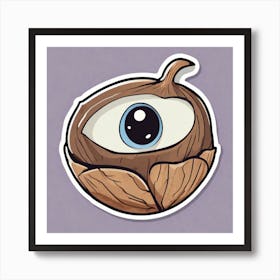 Nuts As A Logo Sticker 2d Cute Fantasy Dreamy Vector Illustration 2d Flat Centered By Tim Bu (7) Art Print