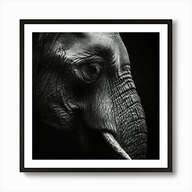 Elephant Close Up Art Print