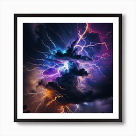 Lightning In The Sky 6 Art Print