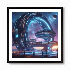 Futuristic City 89 Art Print