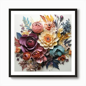 Paper Flowers 5 Art Print