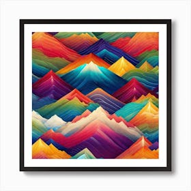 Abstract Mountains 2 Art Print