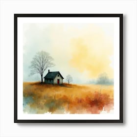 Watercolor Of A House Art Print