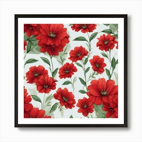 Red Flowers Art Print