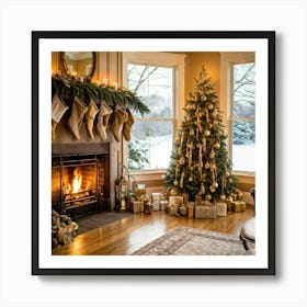 Christmas In The Living Room 62 Art Print