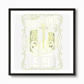 Trending Mens Electric Guitar Player Rock Music Art Print