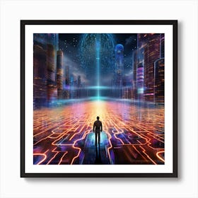 Futuristic Cityscape 3 Art Print