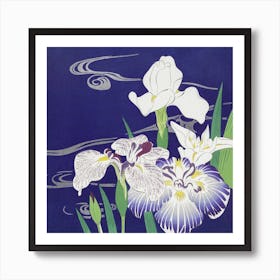 Irises By Kogyo Tsukioka Art Print