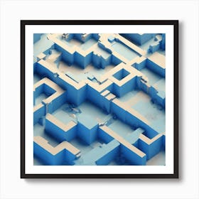 3d Maze Art Print