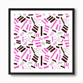 Marks Geometric Abstract 2pink Brown Affiche