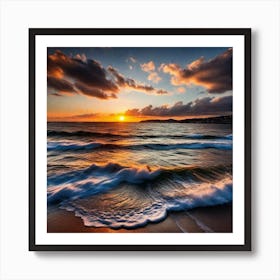 Sunset At The Beach 112 Art Print