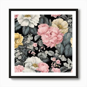 Black Roses Art Print