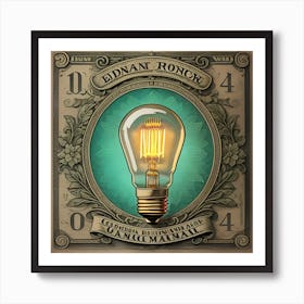 Poster Of The Light Bulb Invention Art Poster Art Print