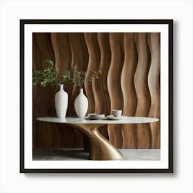 Wavy Table Art Print