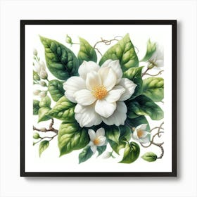 White flowers 7 Art Print