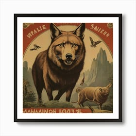 Default Default Vintage And Retro Animal Advertising Aestethic 1 (1) Art Print