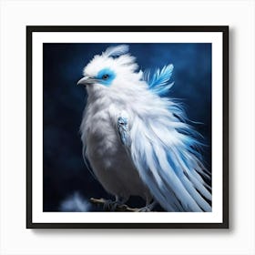 White Feathered Bird Art Print