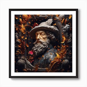 Bust Of A Man 1 Art Print