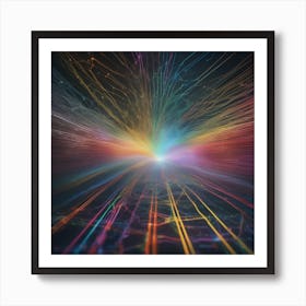 Abstract Rays Of Light 18 Art Print