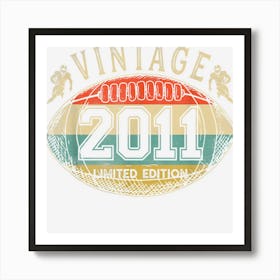 Football Lover 11 Year Old Gifts Art Print