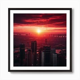 Sunset Over Moscow Art Print