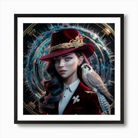 Girl In A Hat 2 Art Print