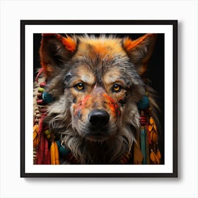 Native War Dog Art Print